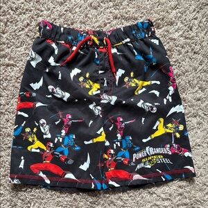 Power Ranger Black and Red Action Shorts
